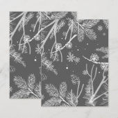 冬のパターン4 ノートカード (正面/裏面)