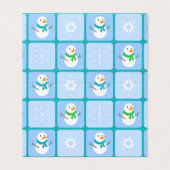 冬のパタ市松模様にン雪だるまと雪の結晶 (外部フラット)