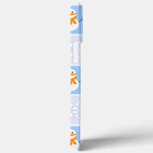 冬のパタ市松模様にン雪だるまと雪の結晶 Case-Mate iPhoneケース (裏面 / 右)