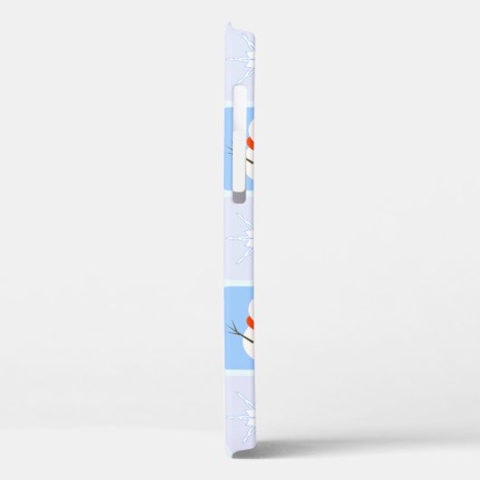 冬のパタ市松模様にン雪だるまと雪の結晶 Case-Mate iPhoneケース (裏面 / 左)