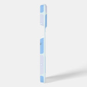 冬のパタ市松模様にン雪だるまと雪の結晶 iPhoneケース (右側面)