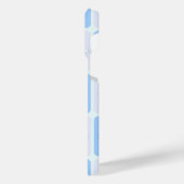 冬のパタ市松模様にン雪だるまと雪の結晶 iPhoneケース (左側面)