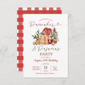 冬のパパンケーキとパジャマのクッキー生地 招待状 (正面/裏面)