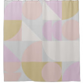 冬のパモダンステルの幾何学模様 シャワーカーテン (正面)