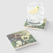 冬のパンジー1884年 ストーンコースター (横)