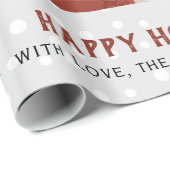 冬のパンダと木ハッピーホリデークリスマス ラッピングペーパー (ロールコーナー)