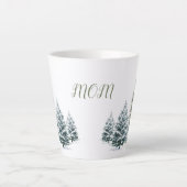 冬のパーソナライズされたシーンラテマグ カフェラテマグ (正面)