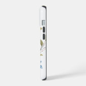 冬のパーソナライズされたフローラ電話ケース iPhone 15ケース (左側面)