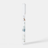 冬のパーソナライズされたフローラ電話ケース iPhone 15ケース (右側面)