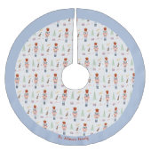 冬のパーソナライズされたブルーナツクラッカーバレエ音楽 ブラッシュドポリエステルツリースカート (正面)