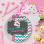 冬のパーソナライズなアイススケートの誕生会 ペーパープレート (パーティー)