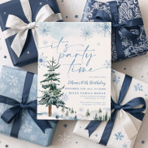 冬のパーティータイム、青い冬の誕生日