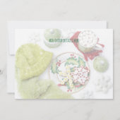 冬のパーティー招待状ココアスノークリスマスフェスティバル 招待状 (裏面)