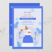 冬のパーティー招待状 招待状 (正面/裏面)