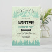 冬のパーティー招待状 招待状 (スタンド正面)