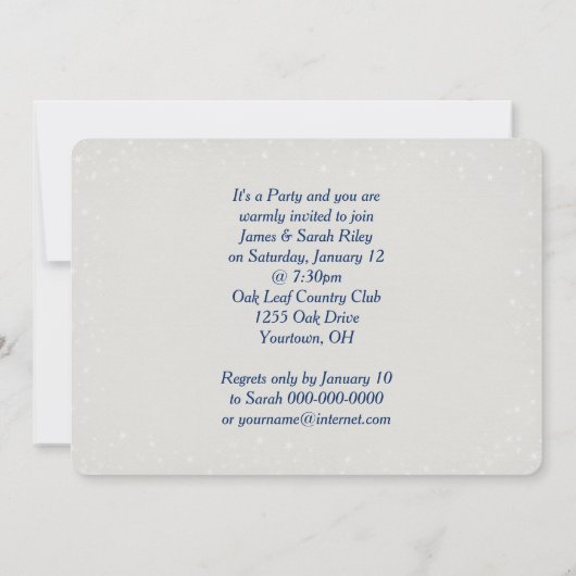 冬のパーティー 招待状 (裏面)
