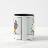 冬のヒツジのマグ マグカップ (中央)