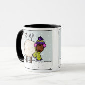 冬のヒツジのマグ マグカップ (正面左)