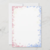 冬のヒトまたはモノ サンタ ソックス クッキー 性別発表 招待状 (裏面)