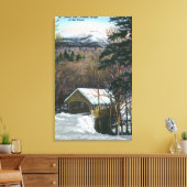 冬のヒュームで覆われた橋 キャンバスプリント (インサイチュ (リビング))