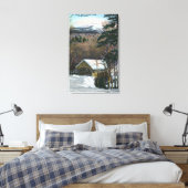 冬のヒュームで覆われた橋 キャンバスプリント (インサイチュ (寝室))