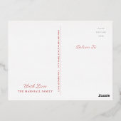 冬のビクトリアンシーンの非フォトクリスマス 箔シーズンポストカード (裏面)