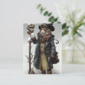 冬のビクトリアンマウスはがき ポストカード (スタンド正面)