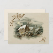 冬のビクトリアン景色 ポストカード (正面/裏面)