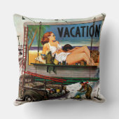 冬のビルボード画家:Stevan Dohanos著 クッション (裏面)