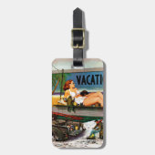 冬のビルボード画家:Stevan Dohanos著 ラゲッジタグ (正面縦)