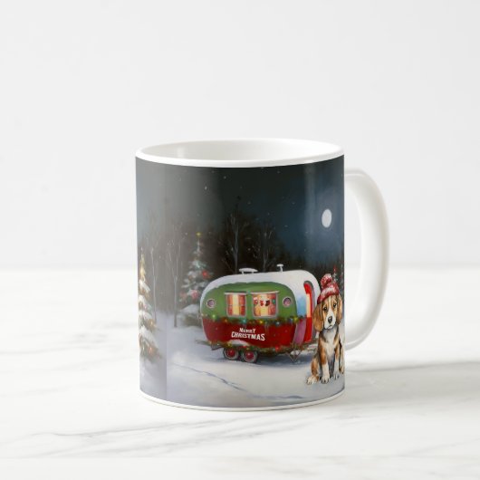 冬のビーグルキャラバンクリスマスアドベンチャー コーヒーマグカップ (正面右)
