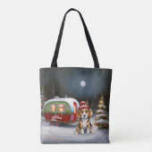 冬のビーグルキャラバンクリスマスアドベンチャー トートバッグ (裏面)