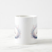 冬のビーズウォーターカラーエルミン – コーヒーマグカップ (中央)