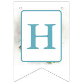 冬のビーズウォーターカラーフクロウ – 誕生日 バンティングフラッグ (第2の旗)