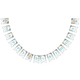 冬のビーズウォーターカラーペンギン – 誕生日 バンティングフラッグ