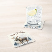 冬のビーズウォーターカラームース – 紙コースター (インサイチュ)