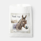 冬のビーズドンキー – 誕生日パーティー – フェイバーバッグ (正面)