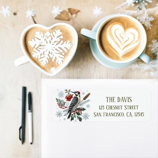 冬のビーズノーザンフリッカー – 差出人住所 ラベル