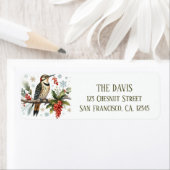 冬のビーズノーザンフリッカー – 差出人住所 ラベル (インサイチュ)