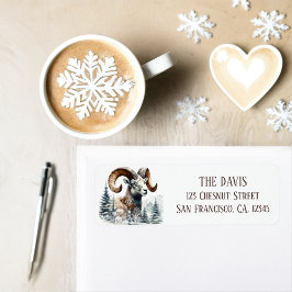 冬のビーズロッキーマウンテンブゴーンヒツジ – 戻る ラベル