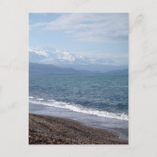 冬のビーチはがき ポストカード (正面)