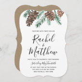 冬のピネコーン|結婚式招待状 招待状 (正面/裏面)