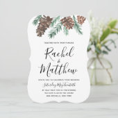 冬のピネコーン|結婚式招待状 招待状 (スタンド正面)