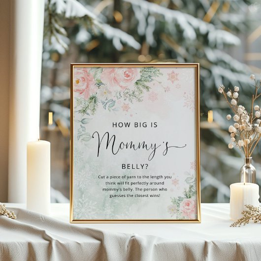 冬のピンクどのように大きいママのベリーゲームポスター ポスター