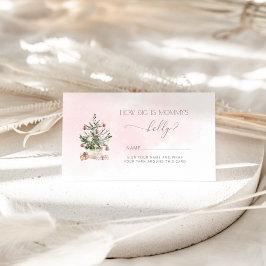 冬のピンクどのように大きいママの腹の囲い車 エンクロージャーカード