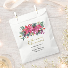 冬のピンクのクリスマスに結婚しよう フェイバーバッグ