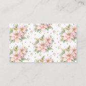 冬のピンクのクリスマスツリーおむつくじチケット エンクロージャーカード (裏面)