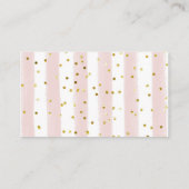 冬のピンクのフローラ雪片どのくらいのお菓子 エンクロージャーカード (裏面)