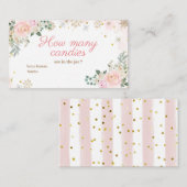 冬のピンクのフローラ雪片どのくらいのお菓子 エンクロージャーカード (正面/裏面)