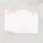 冬のピンクの森の動物の女の子の本ベビー エンクロージャーカード (裏面)